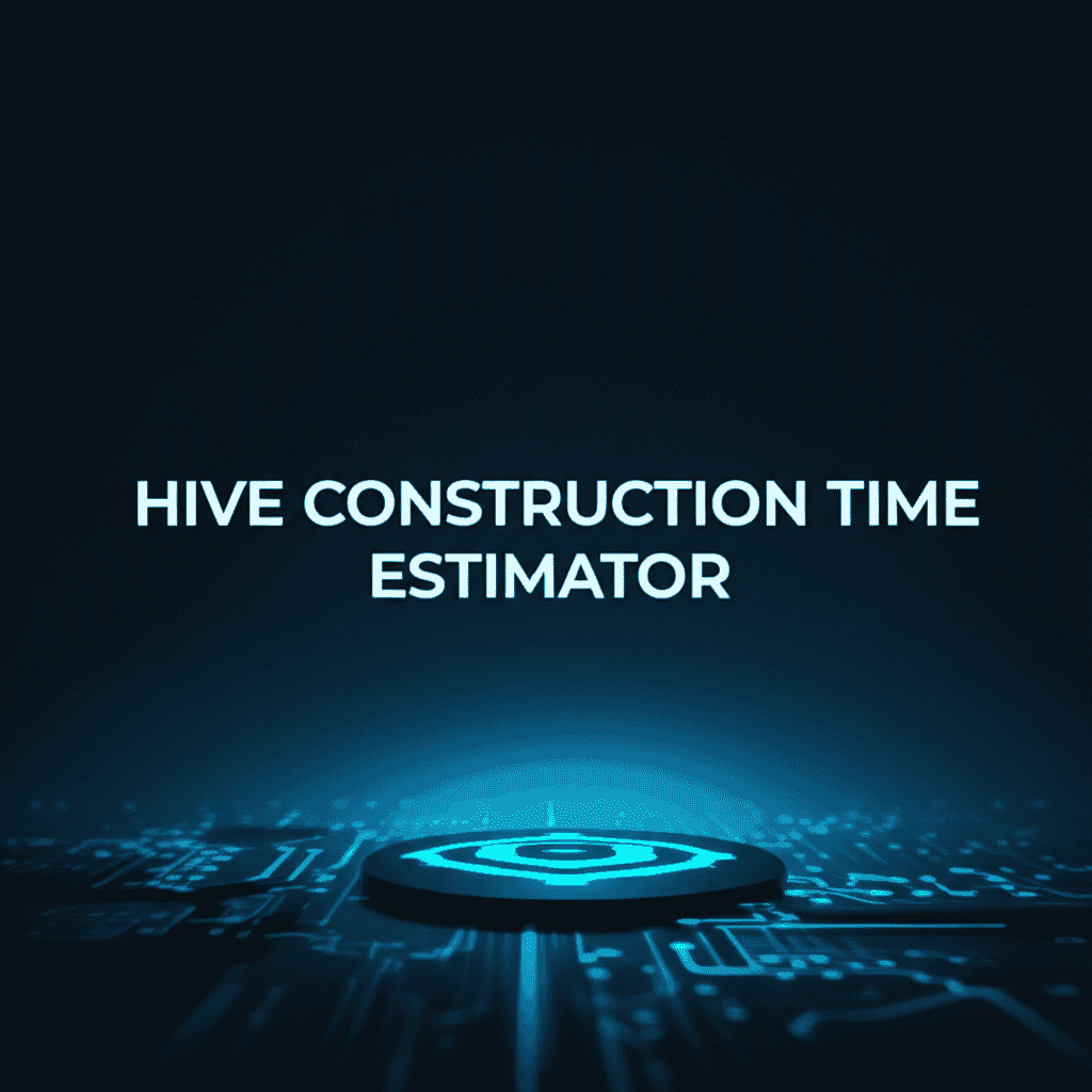Hive Construction Time Estimator showing various tools and hive components