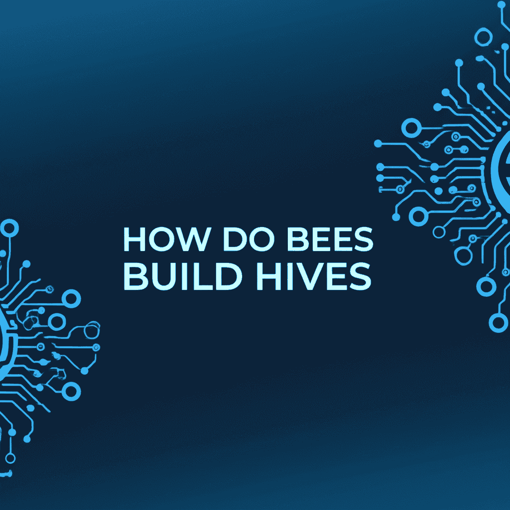 Bees actively building a hive