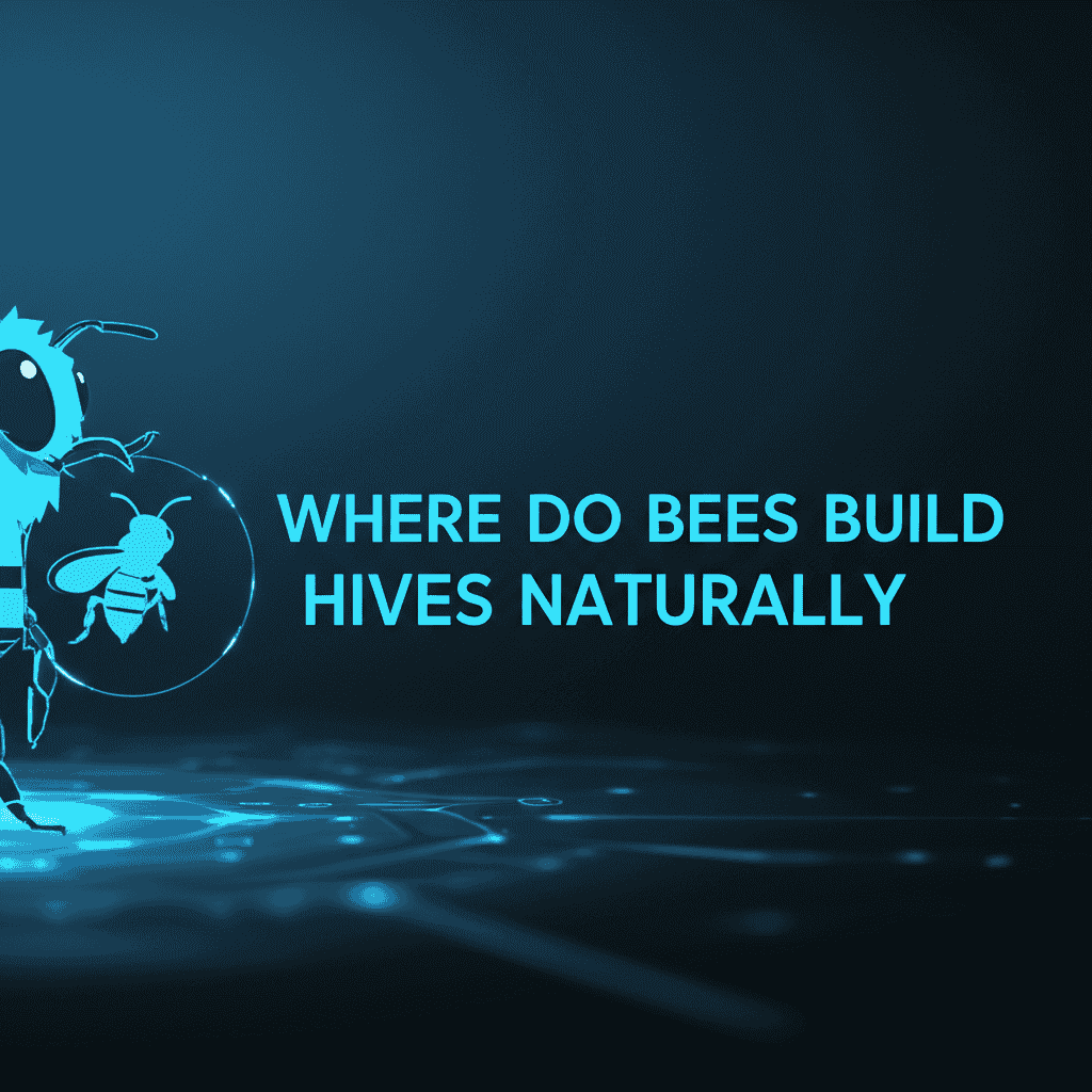 Bees building a hive naturally inside a tree cavity